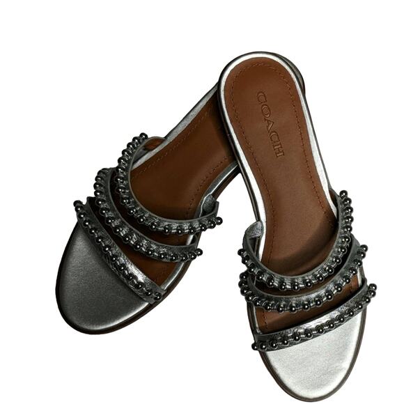 Coach Isa Studded Slide Sandal - Size 8B - NWOB - Picture 1 of 8